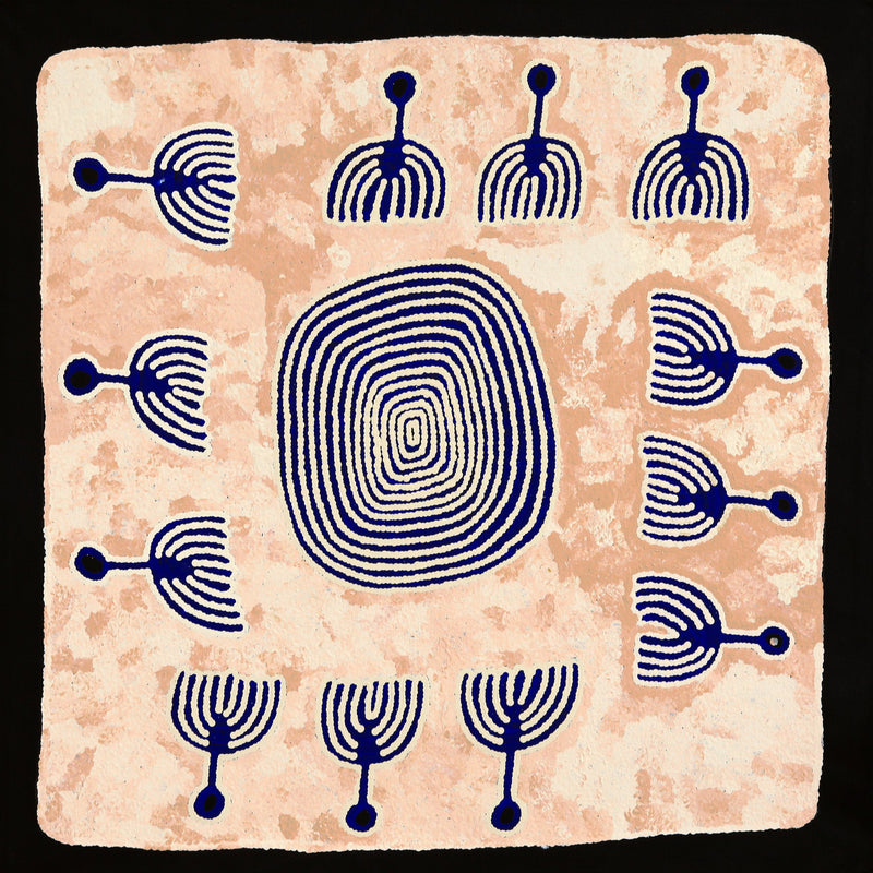 Aboriginal Artwork by Rita Watson, Irlupa, 91x91cm