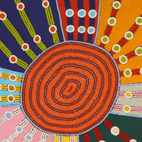 Aboriginal Artwork by Rita Watson, Tjintitia Tjukurpa, 127.5x72.5cm