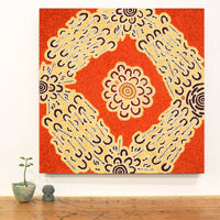 Aboriginal Artwork by Ritasha Nampijinpa Watson, Jajirrdi manu Janganpa Jukurrpa - Yakurdyi, 61x61cm