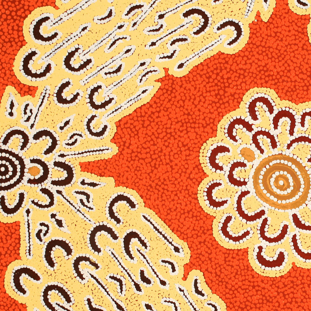 Aboriginal Artwork by Ritasha Nampijinpa Watson, Jajirrdi manu Janganpa Jukurrpa - Yakurdyi, 61x61cm