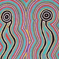 Aboriginal Artwork by Rochelle Nakamarra Curtis, Yarla Jukurrpa (Bush Potato Dreaming) - Cockatoo Creek, 107x61cm