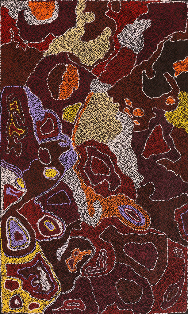 Aboriginal Artwork by Roma Butler, Wanatjutju Tjutju, 127x76cm