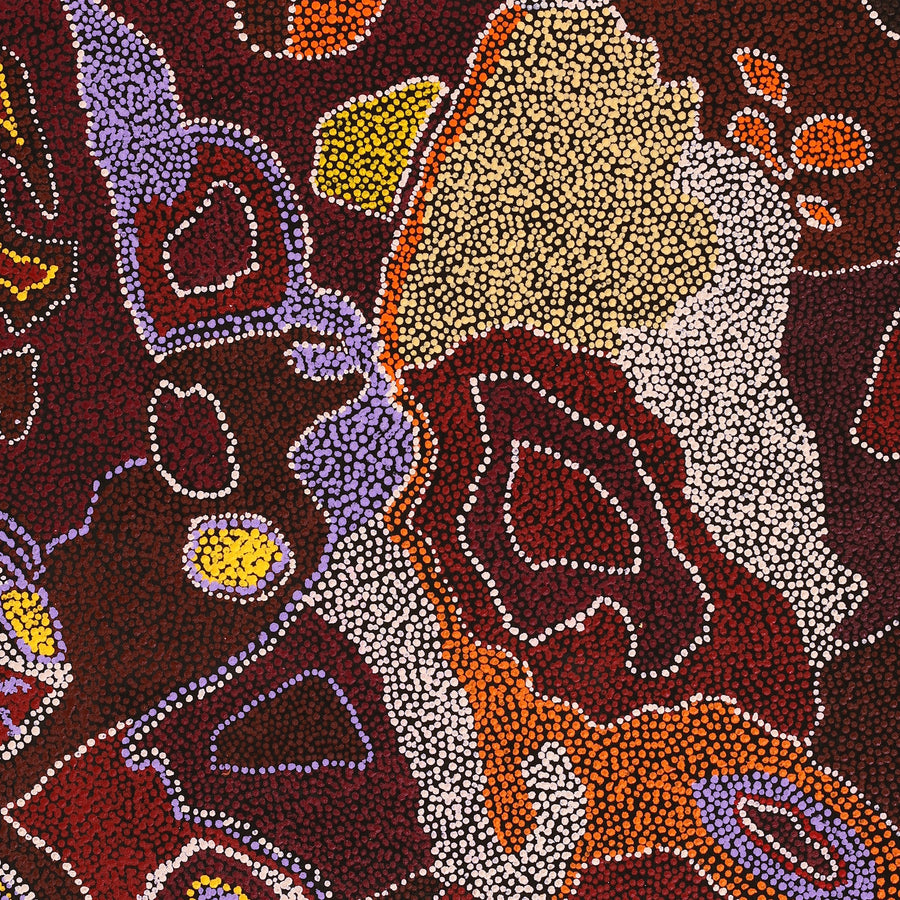 Aboriginal Artwork by Roma Butler, Wanatjutju Tjutju, 127x76cm