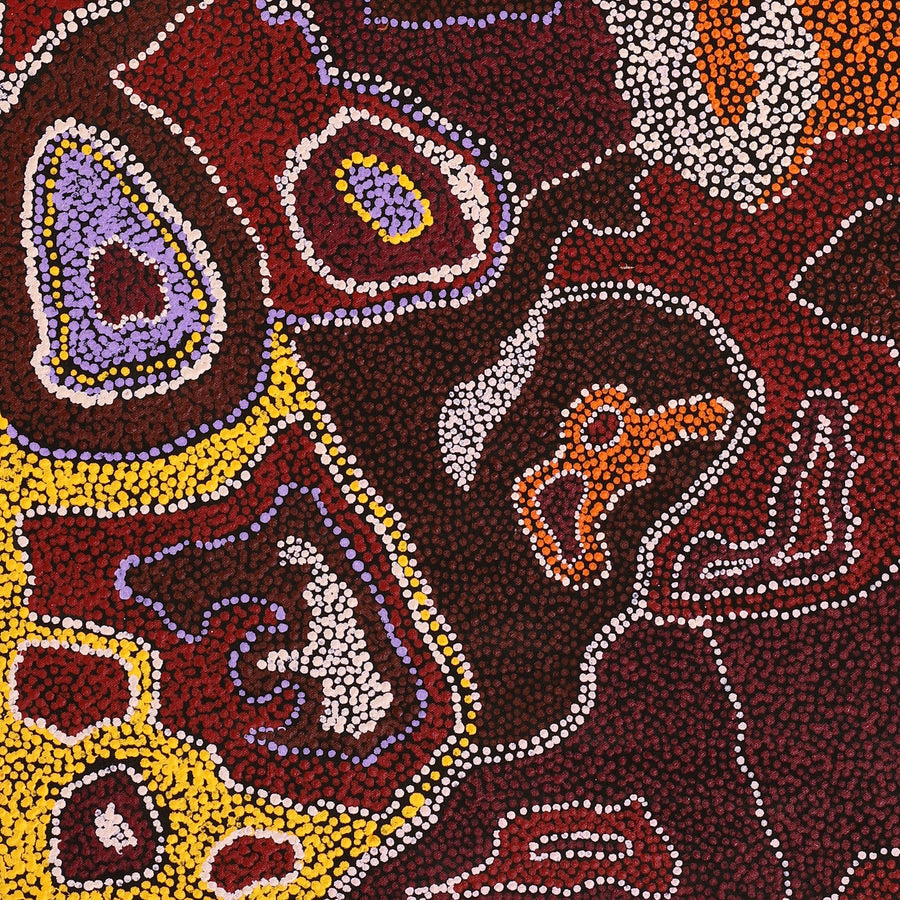 Aboriginal Artwork by Roma Butler, Wanatjutju Tjutju, 127x76cm