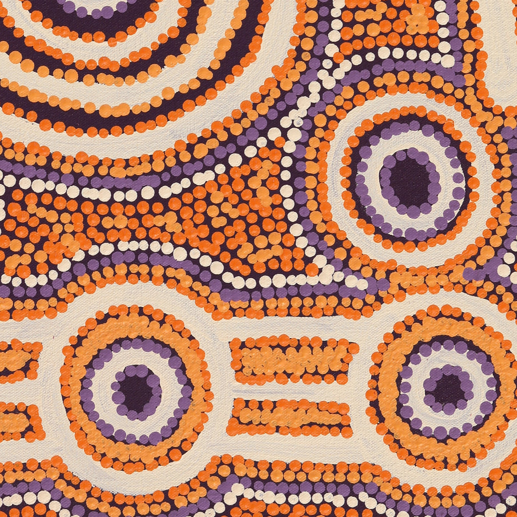 Aboriginal Artwork by Rosemary Peters, Waru at Watarru, 55x40cm