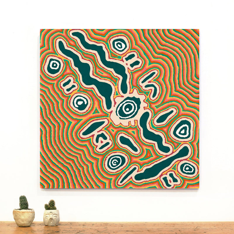 Aboriginal Artwork by Roseranna Napaljarri Larry, Warliyajarrayi, 70x70cm