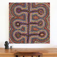 Aboriginal Artwork by Samuel Miller, Ngayuku Ngurra, 91x91cm