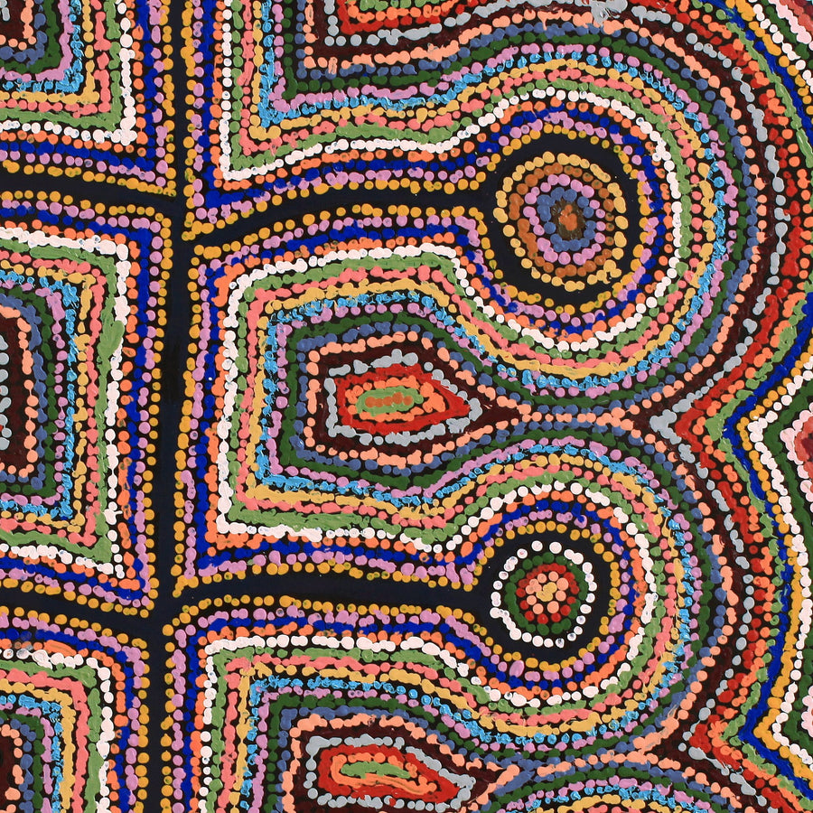 Aboriginal Artwork by Samuel Miller, Ngayuku Ngurra, 91x91cm