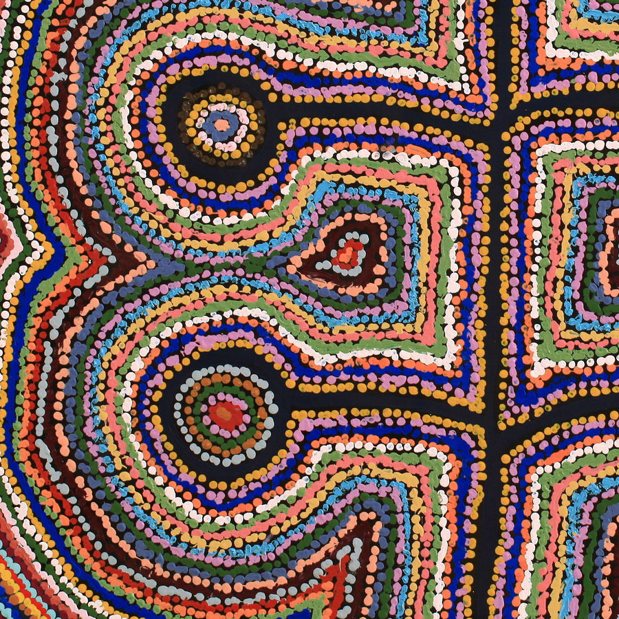 Aboriginal Artwork by Samuel Miller, Ngayuku Ngurra, 91x91cm