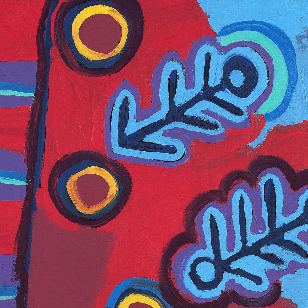Aboriginal Artwork by Saraeva Napangardi Marshall, Mina Mina Dreaming, 91x76cm