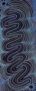 Aboriginal Art by Selina Nakamarra Hunter, Ngapa Jukurrpa (Water Dreaming) - Puyurru, 152x61cm - ART ARK®