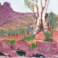 Aboriginal Artwork by Selma Coulthard Nunay, Rutjipma (Mt Sonder), 24.5x16.5cm