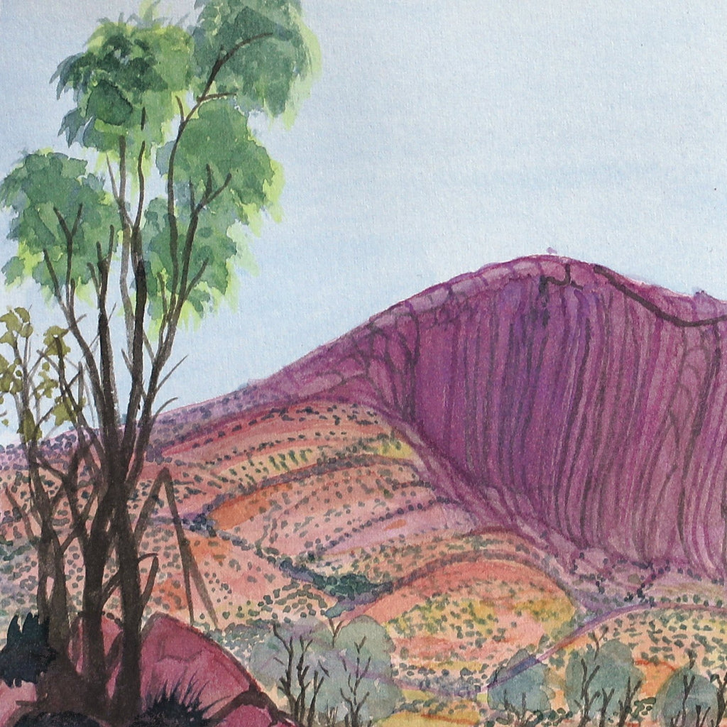 Aboriginal Artwork by Selma Coulthard Nunay, Rutjipma (Mt Sonder), 24.5x16.5cm