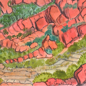 Aboriginal Art by Selma Coulthard Nunay, Urrampinyi (Tempe Downs Station), 33x25.5cm - ART ARK®