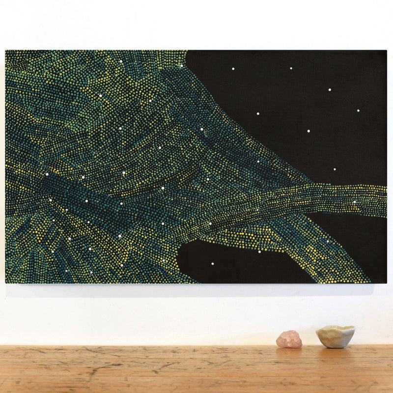 Aboriginal Artwork by Selma Napurrurla Leo, Lukarrara Jukurrpa,76x46cm