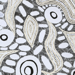 Aboriginal Artwork by Shonelle Napurrurla Stafford, Lukarrara Jukurrpa, 91x61cm - ART ARK®