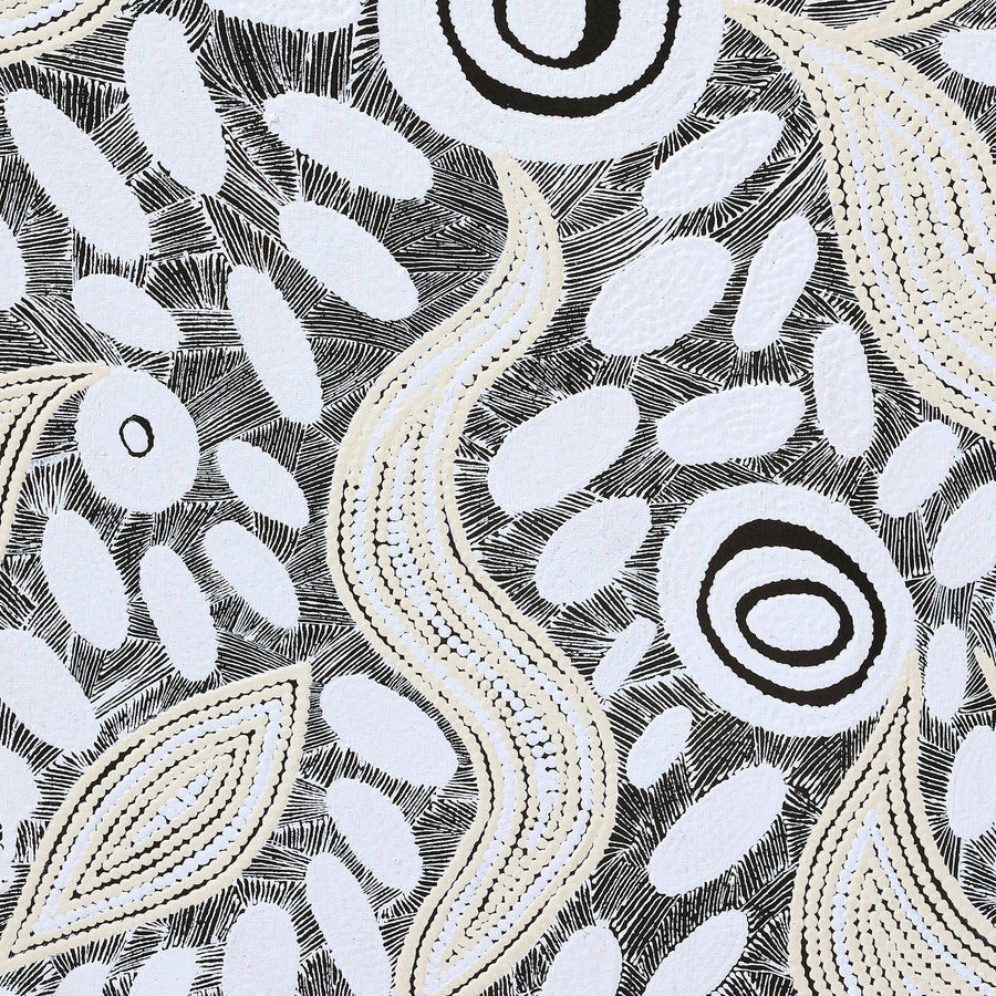 Aboriginal Artwork by Shonelle Napurrurla Stafford, Lukarrara Jukurrpa, 91x61cm
