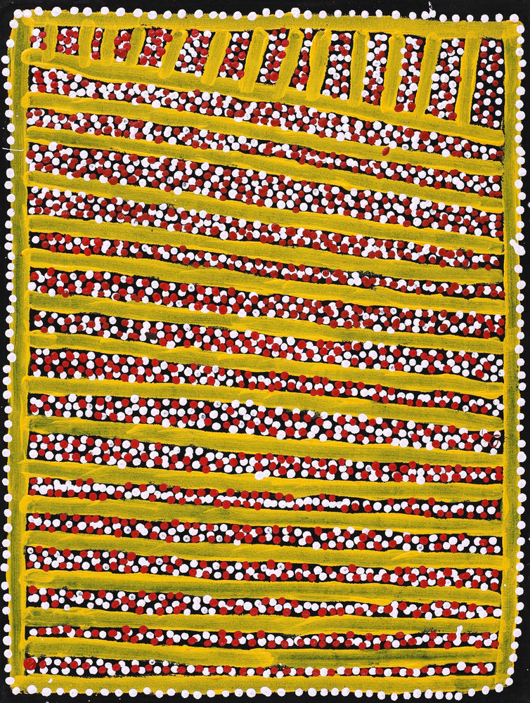 Aboriginal Artwork by Shorty Jangala Robertson, Ngapa Jukurrpa (Water Dreaming) - Puyurru, 61x46cm