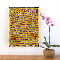 Aboriginal Artwork by Shorty Jangala Robertson, Ngapa Jukurrpa (Water Dreaming) - Puyurru, 61x46cm