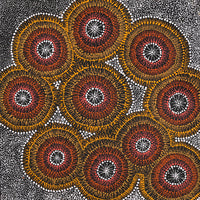Aboriginal Artwork by Sophie Nangala Rice, Ngapa Jukurrpa - Puyurru, 61x61cm