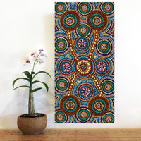 Aboriginal Artwork by Susan Ryder, Bush Tucker, 61x30cm