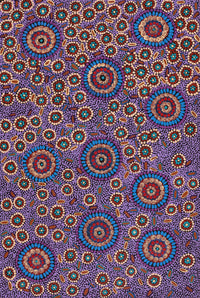 Aboriginal Artwork by Susan Ryder, Bush Tucker, 91x61cm