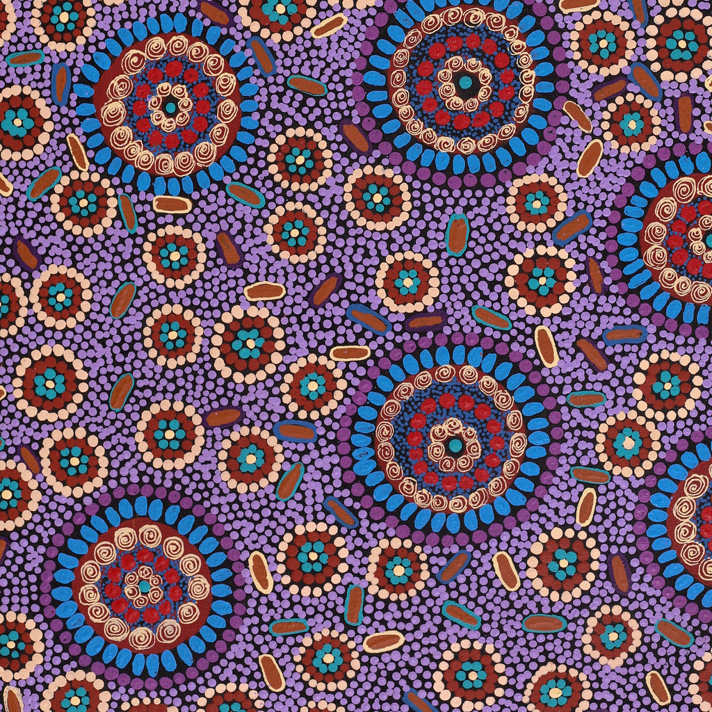 Aboriginal Artwork by Susan Ryder, Bush Tucker, 91x61cm