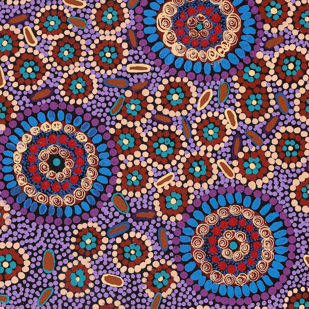 Aboriginal Artwork by Susan Ryder, Bush Tucker, 91x61cm