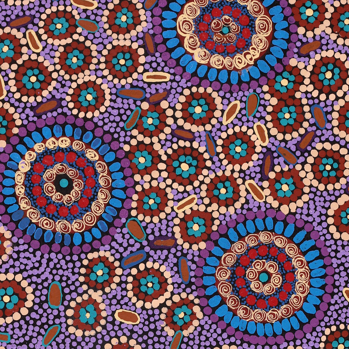 Aboriginal Art by Susan Ryder, Bush Tucker, 91x61cm - ART ARK®