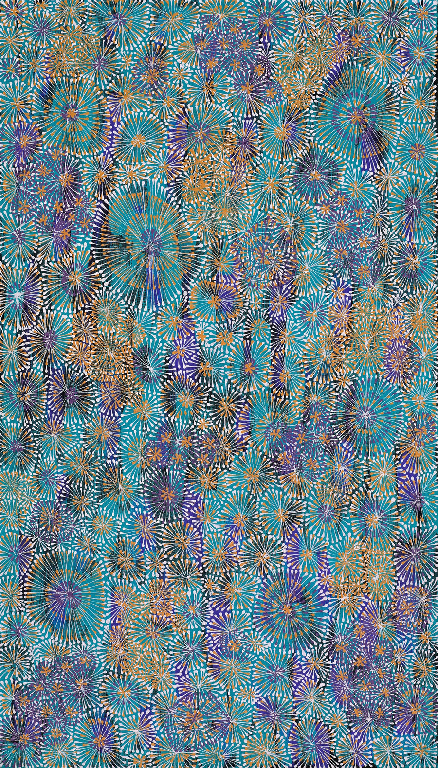 Aboriginal Artwork by Sylvaria Napurrurla Walker, Jitilypuru Jukurrpa, 107x61cm