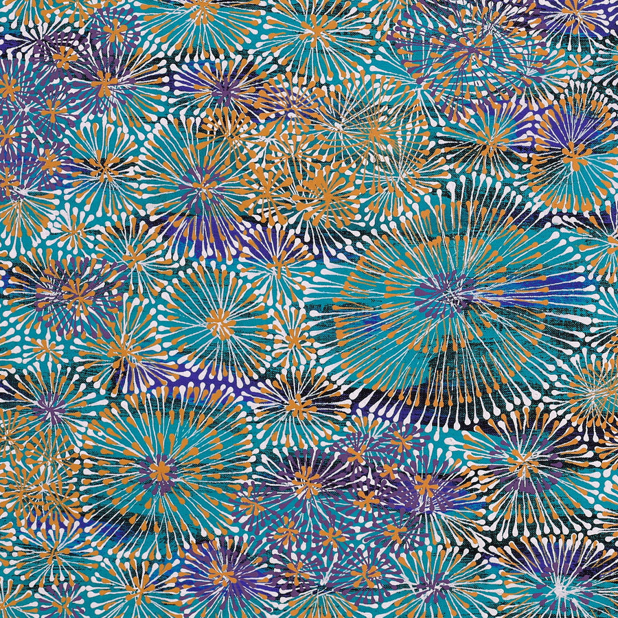 Aboriginal Artwork by Sylvaria Napurrurla Walker, Jitilypuru Jukurrpa, 107x61cm