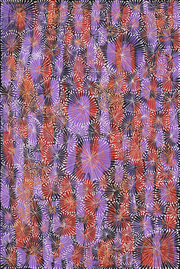 Aboriginal Artwork by Sylvaria Napurrurla Walker, Jitilypuru Jukurrpa, 91x61cm - ART ARK®