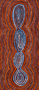 Aboriginal Artwork by Tess Napaljarri Ross, Warlukurlangu Jukurrpa (Fire country Dreaming), 107x46cm - ART ARK®