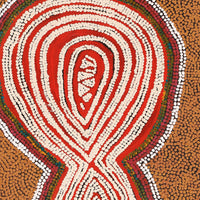 Aboriginal Artwork by Tess Napaljarri Ross, Warlukurlangu Jukurrpa (Fire country Dreaming), 107x46cm