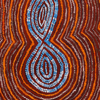 Aboriginal Artwork by Tess Napaljarri Ross, Warlukurlangu Jukurrpa (Fire country Dreaming), 107x46cm