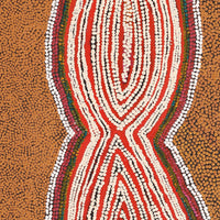 Aboriginal Artwork by Tess Napaljarri Ross, Warlukurlangu Jukurrpa (Fire country Dreaming), 107x46cm