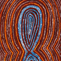 Aboriginal Artwork by Tess Napaljarri Ross, Warlukurlangu Jukurrpa (Fire country Dreaming), 107x46cm