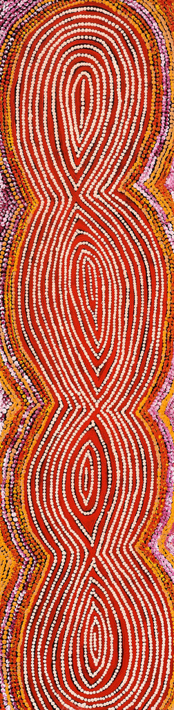 Aboriginal Artwork by Tess Napaljarri Ross, Warlukurlangu Jukurrpa (Fire country Dreaming), 122x30cm - ART ARK®