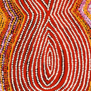 Aboriginal Artwork by Tess Napaljarri Ross, Warlukurlangu Jukurrpa (Fire country Dreaming), 122x30cm - ART ARK®