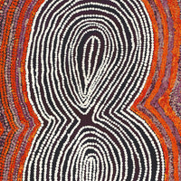 Aboriginal Artwork by Tess Napaljarri Ross, Warlukurlangu Jukurrpa (Fire country Dreaming), 122x46cm