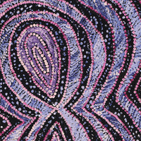 Aboriginal Artwork by Tess Napaljarri Ross, Warlukurlangu Jukurrpa (Fire country Dreaming), 76x46cm