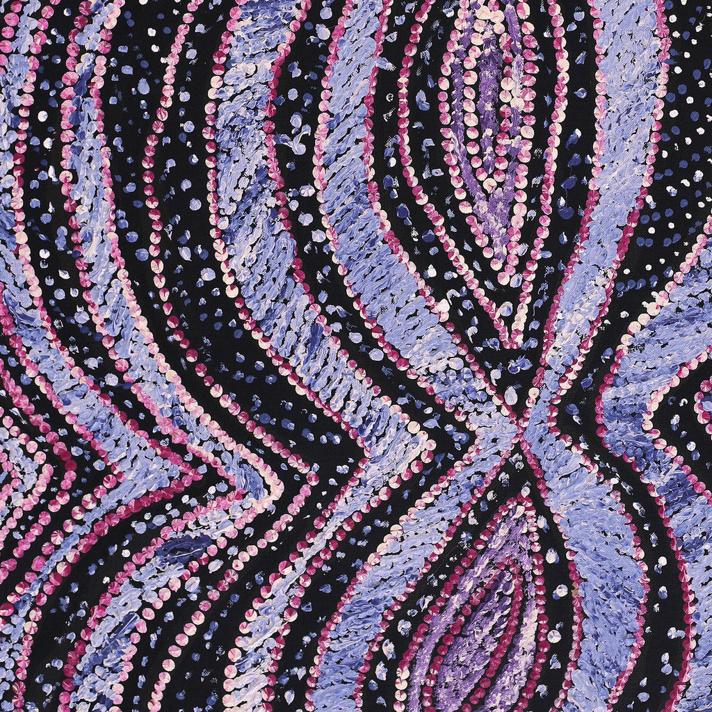Aboriginal Artwork by Tess Napaljarri Ross, Warlukurlangu Jukurrpa (Fire country Dreaming), 76x46cm