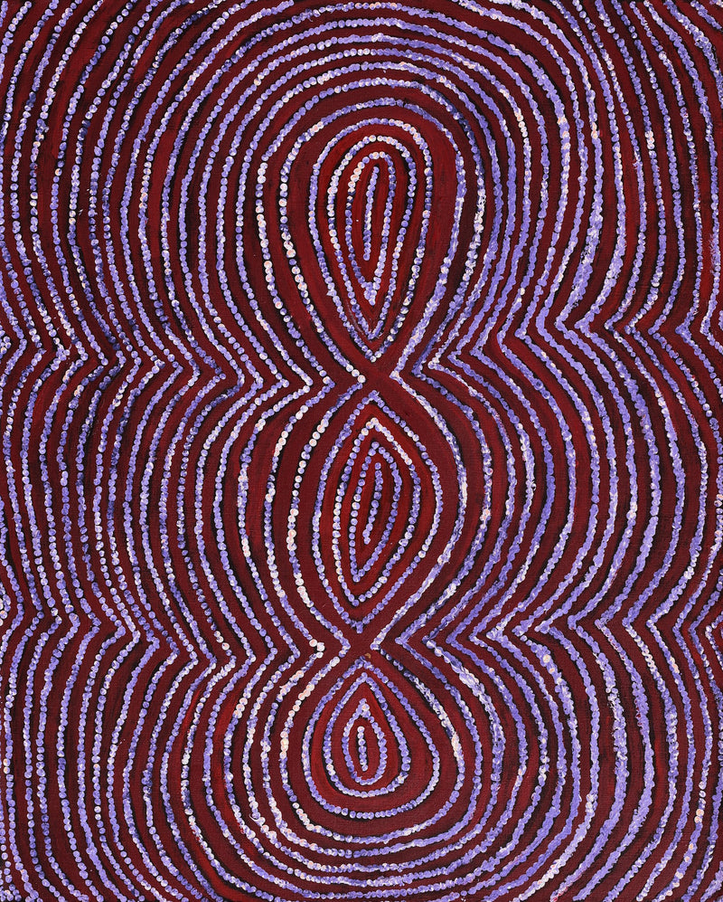 Aboriginal Artwork by Tess Napaljarri Ross, Warlukurlangu Jukurrpa (Fire country Dreaming), 76x61cm
