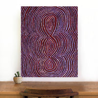Aboriginal Artwork by Tess Napaljarri Ross, Warlukurlangu Jukurrpa (Fire country Dreaming), 76x61cm
