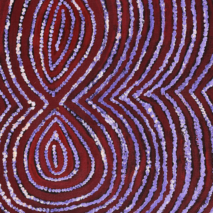 Aboriginal Artwork by Tess Napaljarri Ross, Warlukurlangu Jukurrpa (Fire country Dreaming), 76x61cm