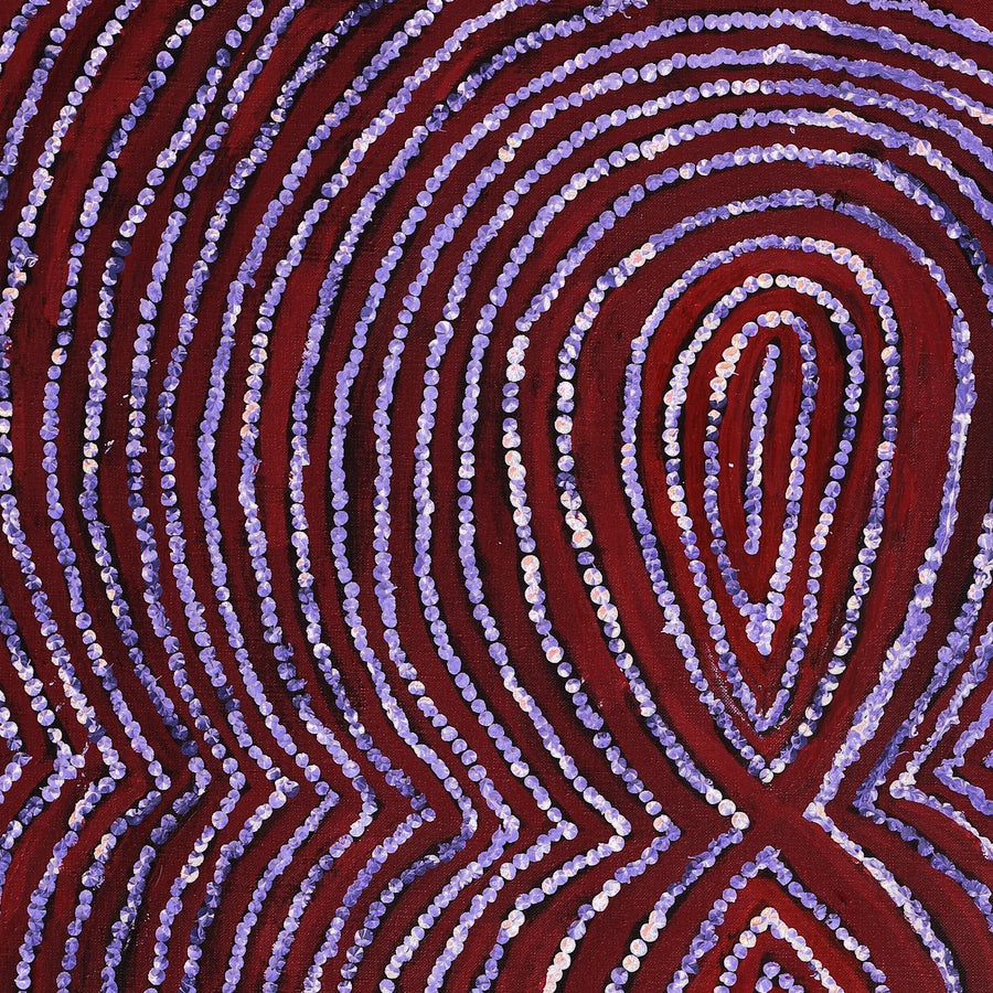 Aboriginal Artwork by Tess Napaljarri Ross, Warlukurlangu Jukurrpa (Fire country Dreaming), 76x61cm
