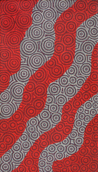 Aboriginal Artwork by Tiffany Nakamarra Ross, Yarla Jukurrpa (Bush Potato Dreaming) - Cockatoo Creek, 107x61cm