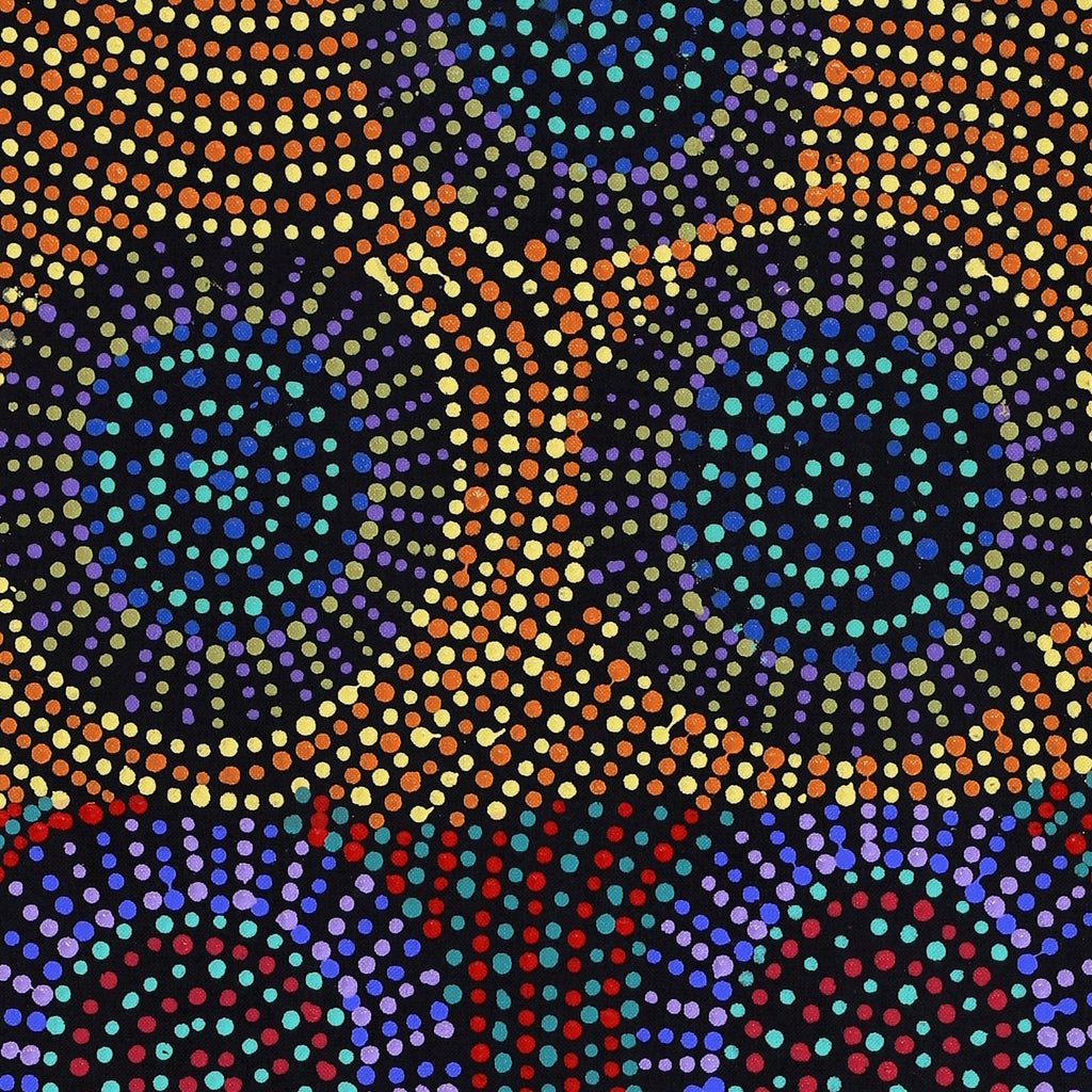 Aboriginal Artwork by Tina Napangardi Martin, Jinti-parnta Jukurrpa, 107x30cm
