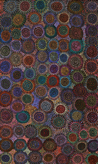 Aboriginal Artwork by Tina Napangardi Martin, Jinti-parnta Jukurrpa, 152x91cm