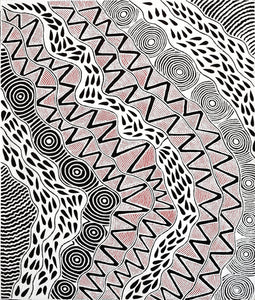 Aboriginal Art by Ursula Napangardi Hudson, Pikilyi Jukurrpa (Vaughan Springs Dreaming), 107x91cm - ART ARK®